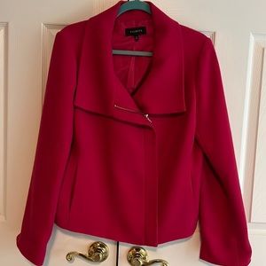 Talbots Women’s hot pink jacket. 60% acrylic & 40% wool.
